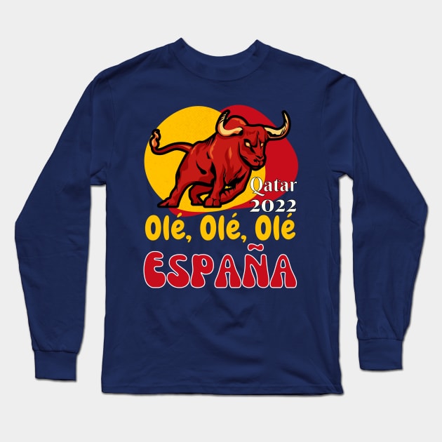 Spain Qatar World Cup 2022 Long Sleeve T-Shirt by Ashley-Bee